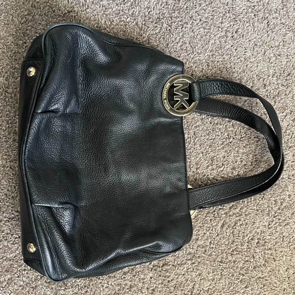 Michael Kors Black Leather Purse - Picture 2 of 6